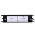 Wall Mounted Barber Station, Beauty Table with Locking black white-particle board