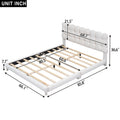 Queen Size Upholstered Platform Bed With Soft -