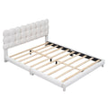 Queen Size Upholstered Platform Bed With Soft -