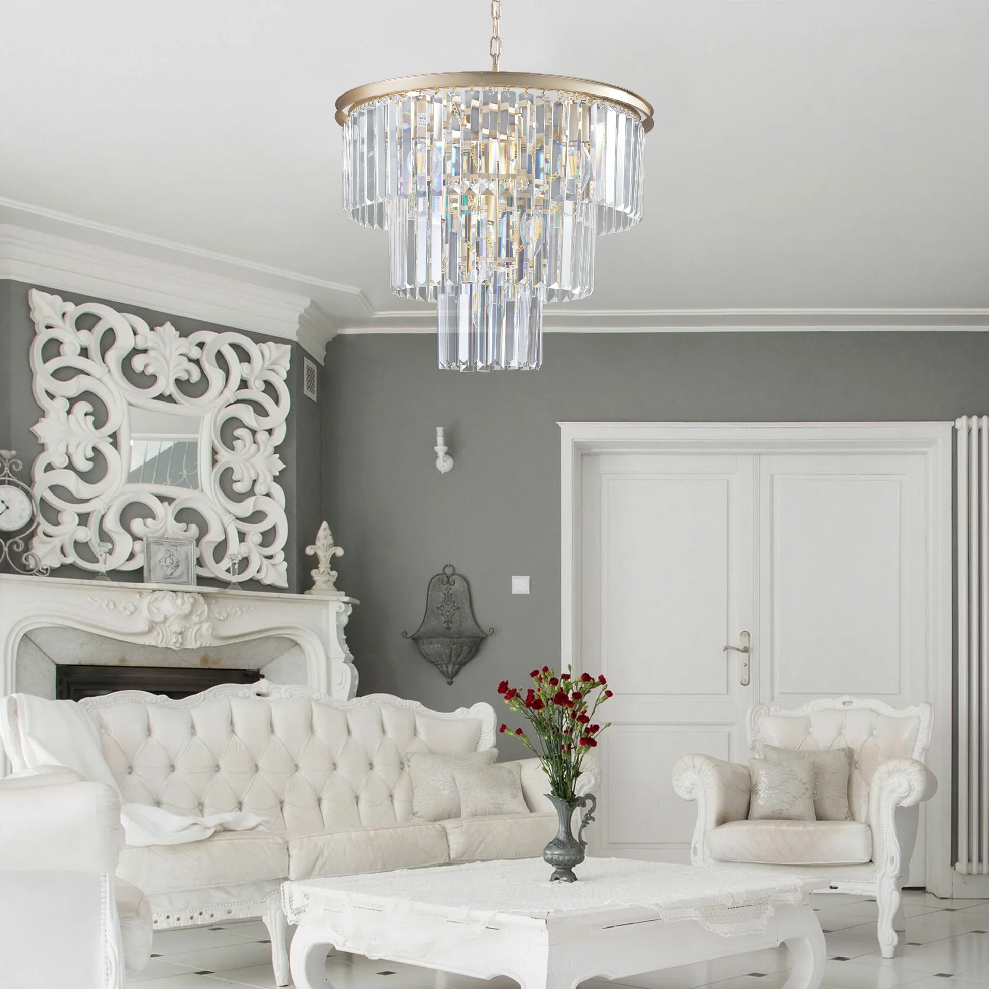 Gold Luxury Crystal Chandelier Modern Chandeliers gold-luxury-iron