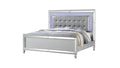 Sterling Queen Size Upholstered LED Bed made with wood