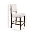 Set of 2 Linen Upholstered Dining Chairs with