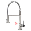 Touchless Kitchen Faucet,Hands Free Automatic Smart brushed nickel-kitchen-contemporary-ceramic-brass