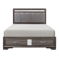 Queen Platform Bed with Footboard Drawers Upholstered box spring not