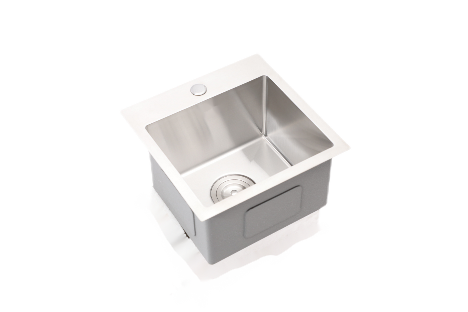 Stainless Steel Drop In Kitchen Sink 15 Inch Drop in brushed nickel-stainless steel