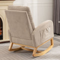 Accent Rocking Chair With Footrest High Back