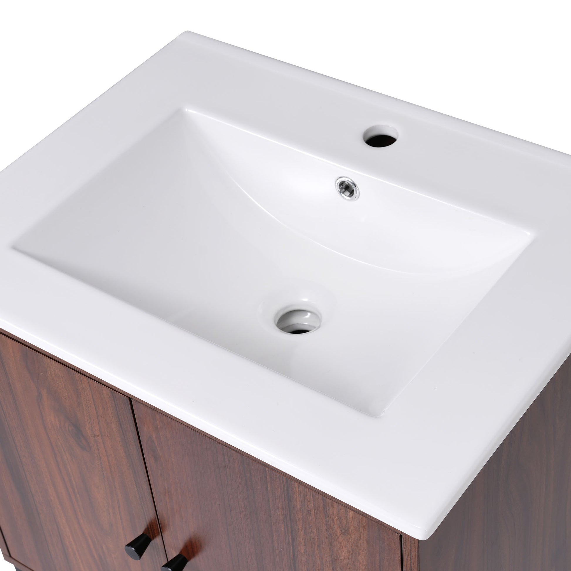 Viedo 24" inch Walnut Finish Bathroom Vanity