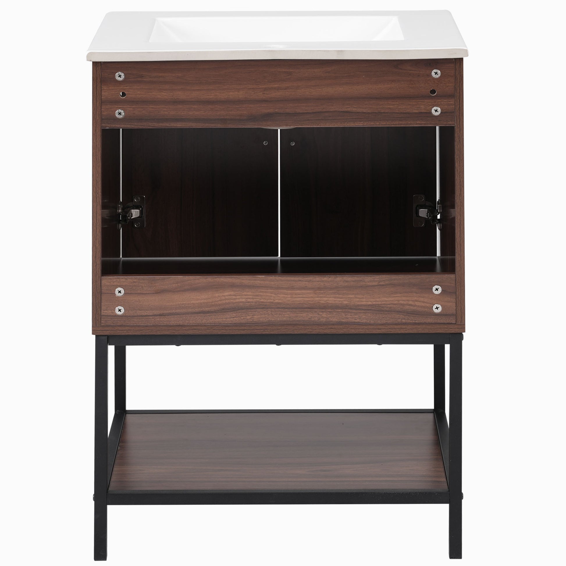 Viedo 24" inch Walnut Finish Bathroom Vanity