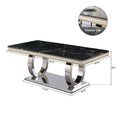 Luxury Modern Dining Table 78.7Inch Black Dining