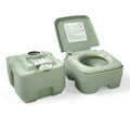 5 Gallon Portable Toilet, Flush Potty, Travel Camping green-hdpe