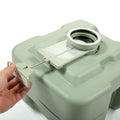 5 Gallon Portable Toilet, Flush Potty, Travel Camping green-hdpe