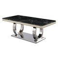 Luxury Modern Dining Table 78.7Inch Black Dining