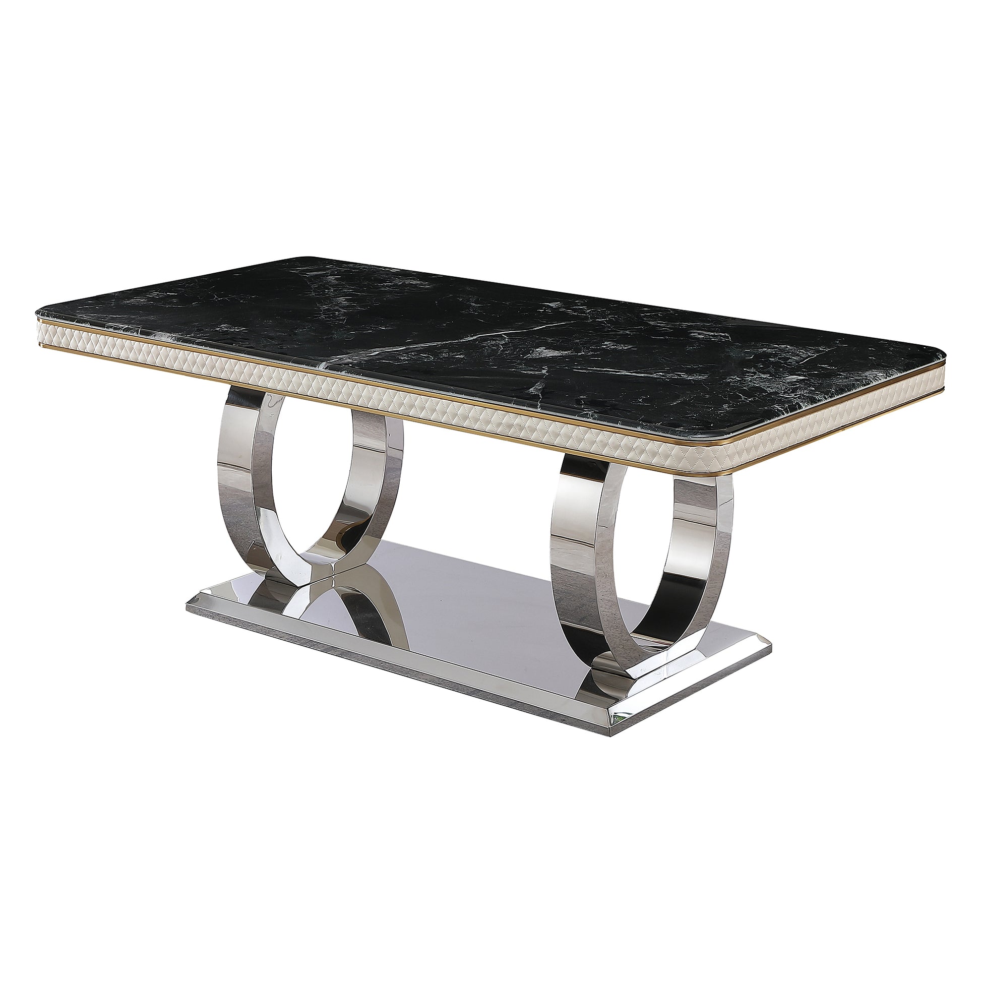 Luxury Modern Dining Table 78.7Inch Black Dining