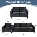 Couch Comfortable Sectional Couches set 1 2 3 black-velvet-6 seat