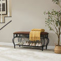 Shoe Rack Bench For Entryway, Industrial Bench,