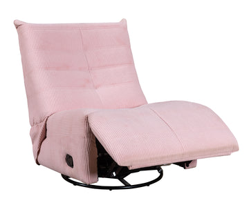 Georgena 31" Pink Corduroy Swivel Glider Recliner