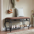 Shoe Rack Bench For Entryway, Industrial Bench,