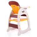 Multipurpose Adjustable Highchair for Baby Toddler yellow-polypropylene