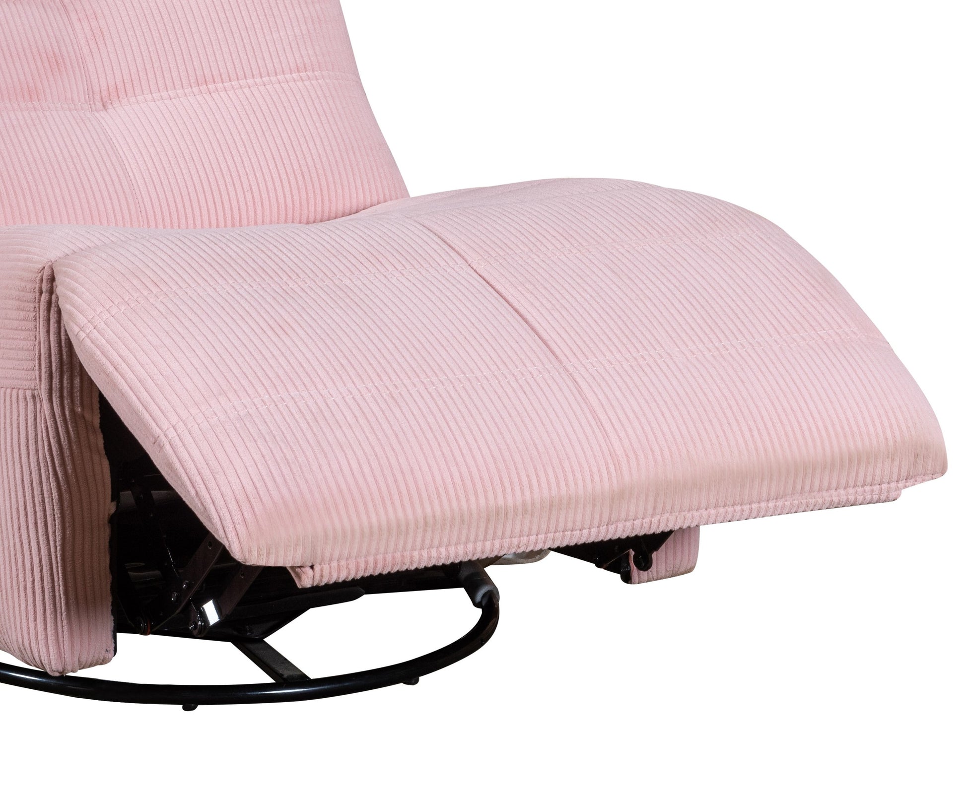 Georgena 31" Pink Corduroy Swivel Glider Recliner