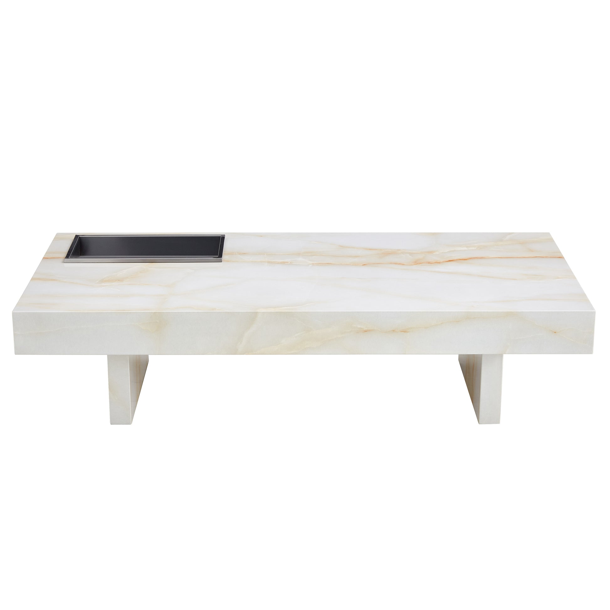 A modern and practical coffee table with imitation white-mdf