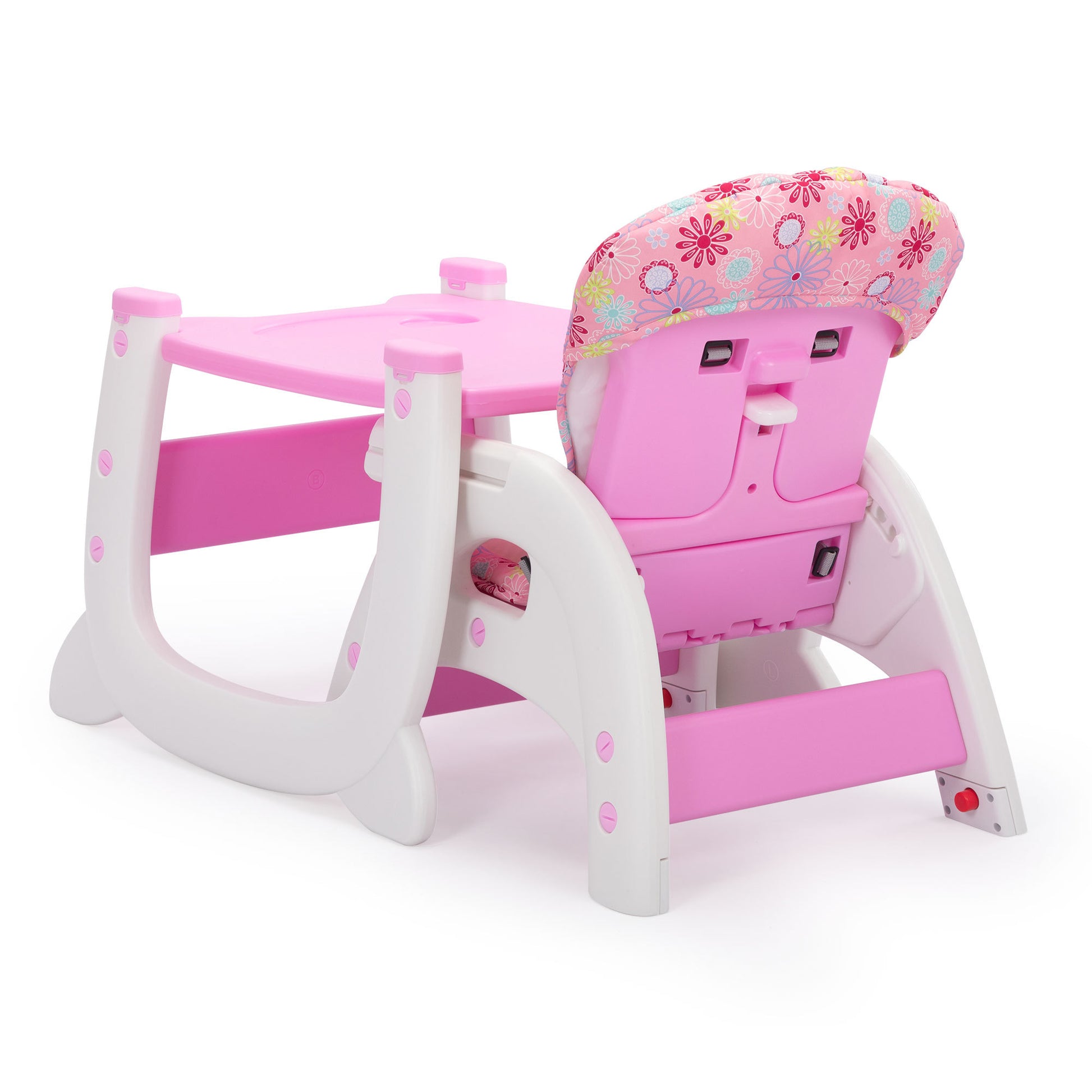 Multipurpose Adjustable Highchair for Baby Toddler pink-polypropylene