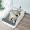 Spacious 20 Inch Open Cat Litter Box with Snap On