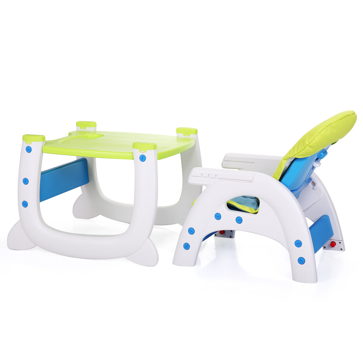 Multipurpose Adjustable Highchair for Baby Toddler blue-polypropylene