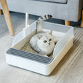 Spacious 20 Inch Open Cat Litter Box with Snap On