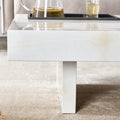 A modern and practical coffee table with imitation white-mdf