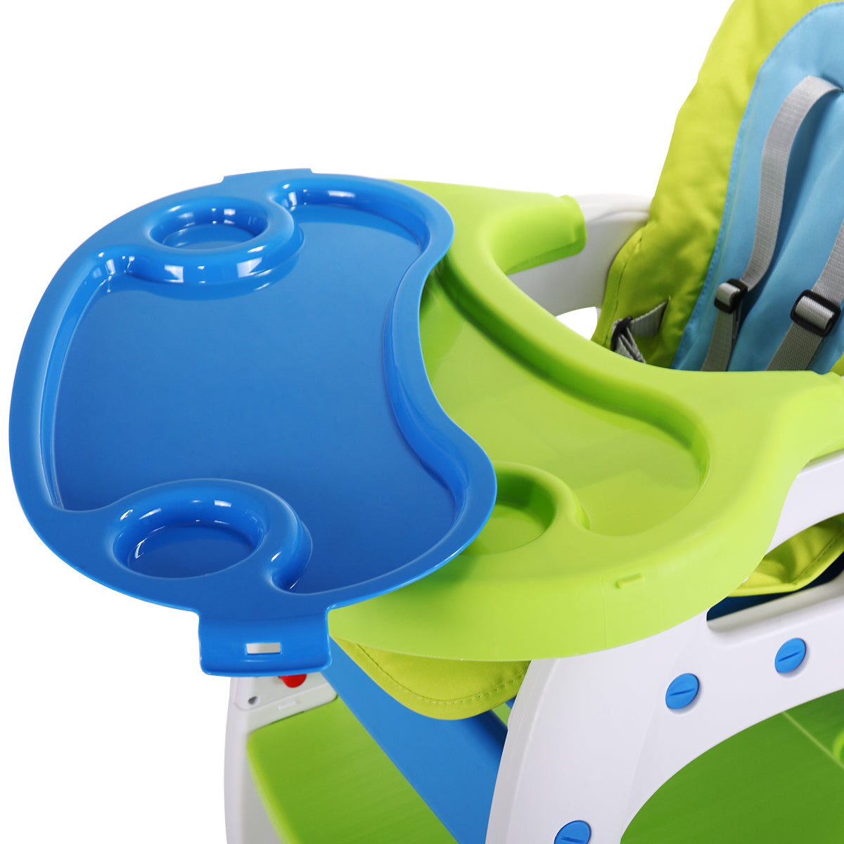 Multipurpose Adjustable Highchair for Baby Toddler blue-polypropylene