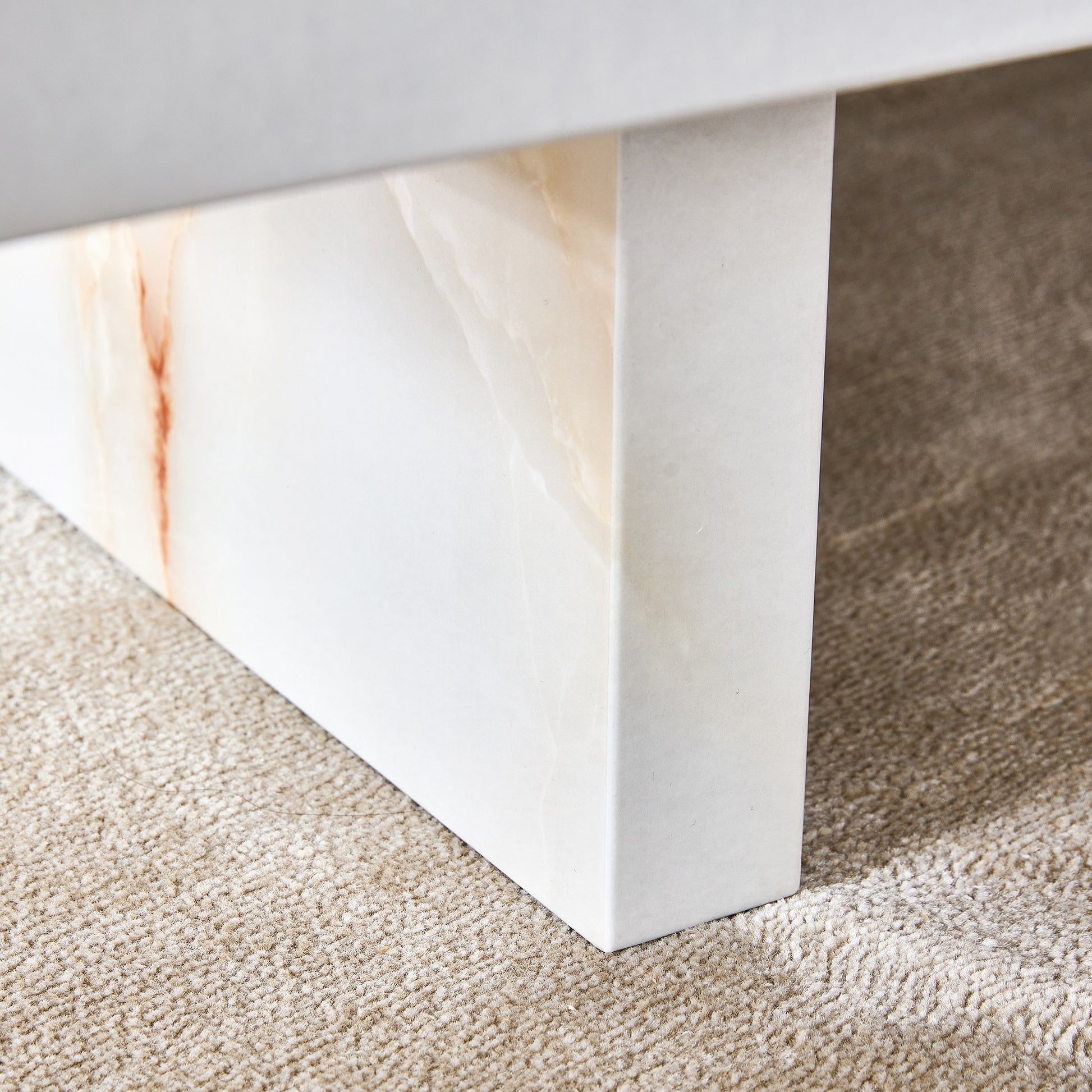 A modern and practical coffee table with imitation white-mdf