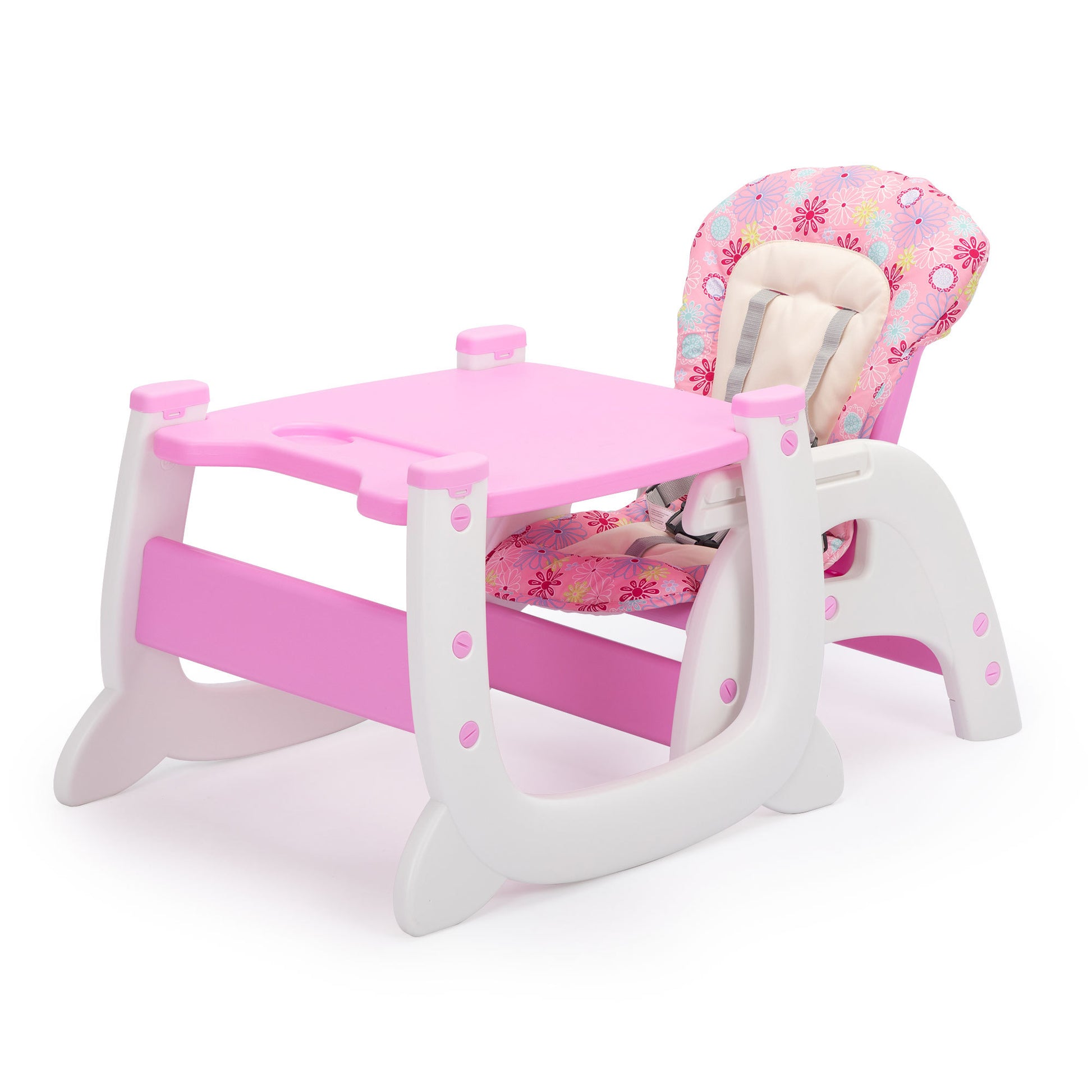 Multipurpose Adjustable Highchair for Baby Toddler pink-polypropylene