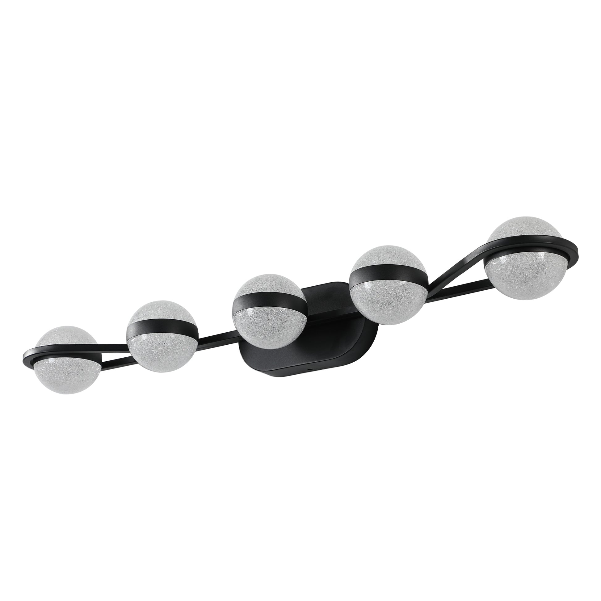 Vanity Lights With 5 LED Bulbs For Bathroom Lighting black-modern-acrylic