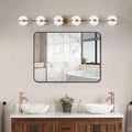 Vanity Lights With 6 LED Bulbs For Bathroom Lighting brushed gold-modern-acrylic