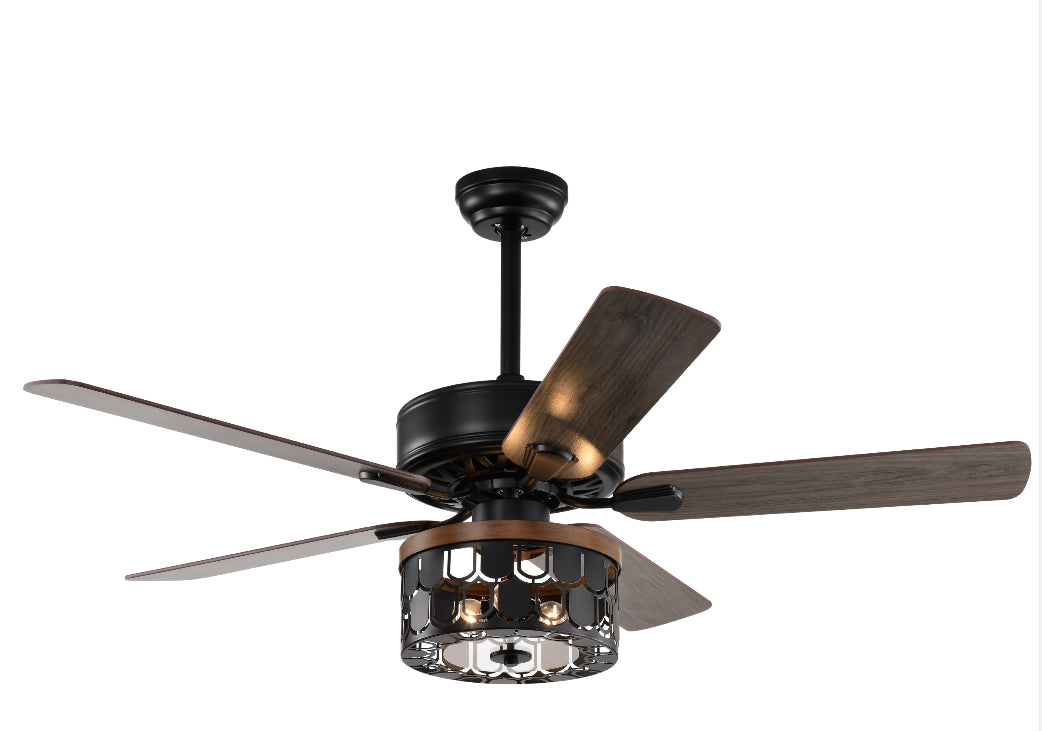 52'' Plywood blades ceiling fan with remote