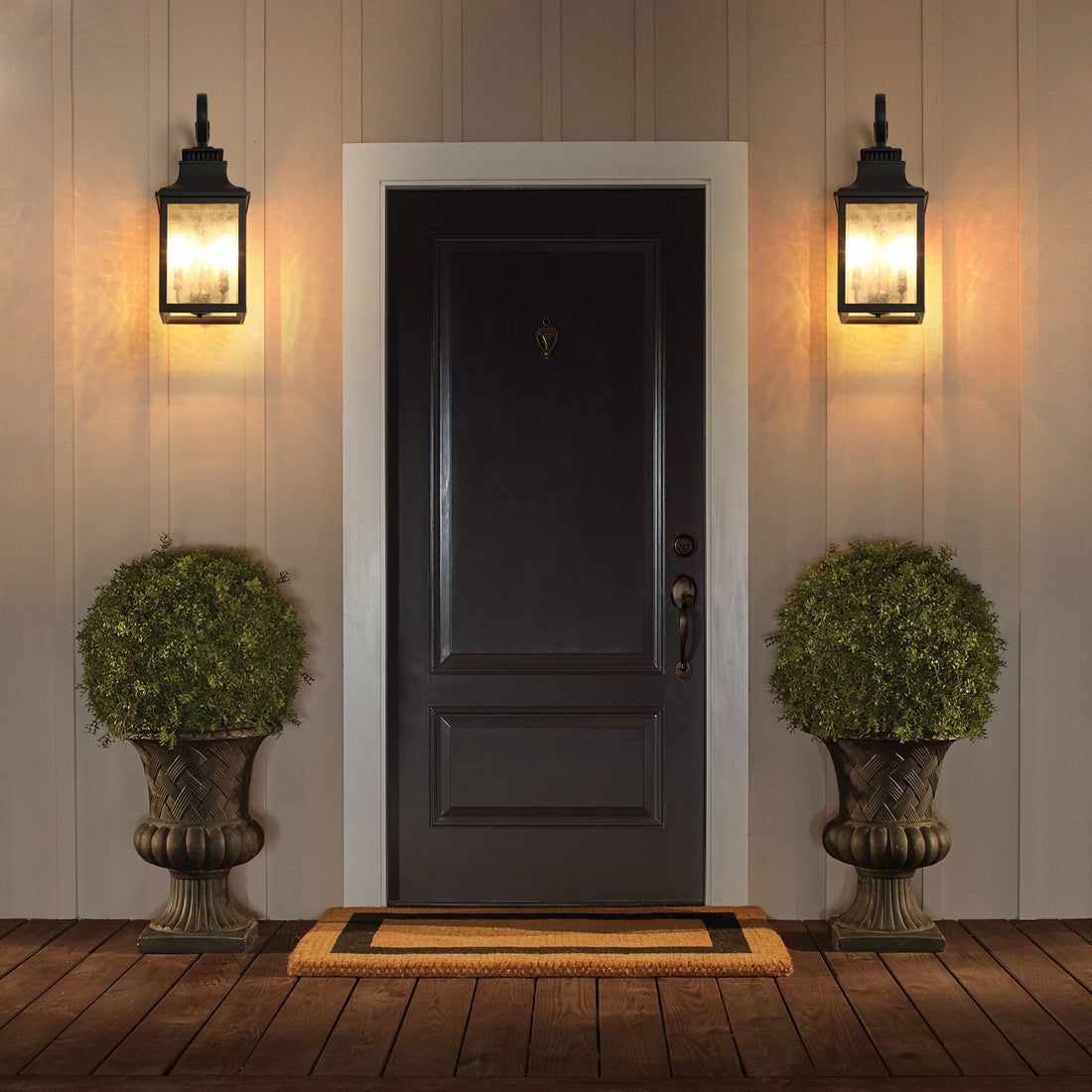Large Outdoor Wall Lamps With Glass 2pack black-traditional-acrylic