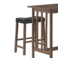 Brown 3 Piece Counter Dining Set