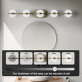 Vanity Lights With 5 LED Bulbs For Bathroom Lighting brushed gold-modern-acrylic