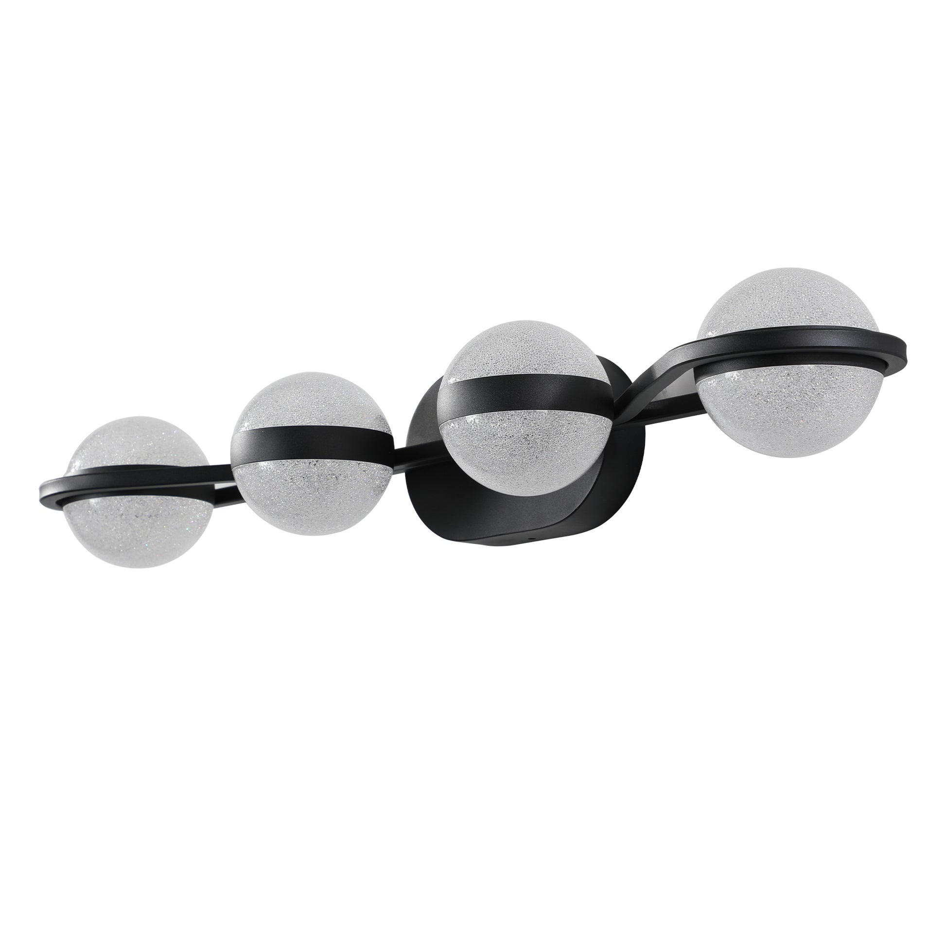 Vanity Lights With 4 LED Bulbs For Bathroom Lighting black-modern-acrylic