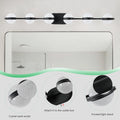 Vanity Lights With 6 LED Bulbs For Bathroom Lighting black-modern-acrylic