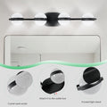 Vanity Lights With 4 LED Bulbs For Bathroom Lighting black-modern-acrylic