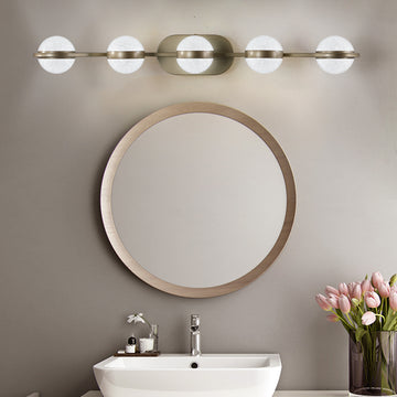 Vanity Lights With 5 LED Bulbs For Bathroom Lighting brushed gold-modern-acrylic