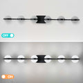 Vanity Lights With 6 LED Bulbs For Bathroom Lighting black-modern-acrylic