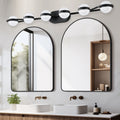 Vanity Lights With 6 LED Bulbs For Bathroom Lighting black-modern-acrylic