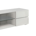 Glossy White 4 Drawer Tv Console