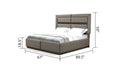 Dunhill Modern Style 5 Pc Queen Bedroom Set Made with box spring not required-queen-brown-wood-5 piece