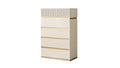 Delfano Modern Style 5 Drawer Chest Made with Wood in beige-bedroom-contemporary-modern-solid