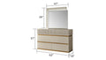 Delfano Modern Style 6 Drawer Dresser Made with Wood beige-bedroom-contemporary-modern-solid