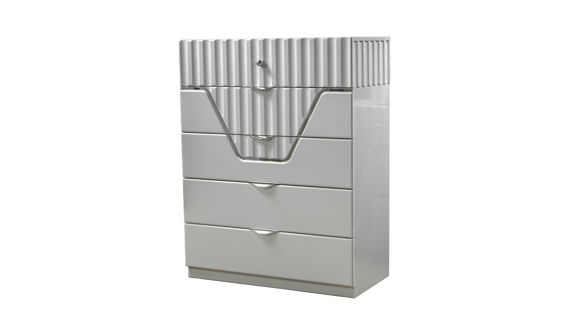 Da Vinci Modern Style 5 Drawer Chest Made with Wood in gray-bedroom-contemporary-modern-solid