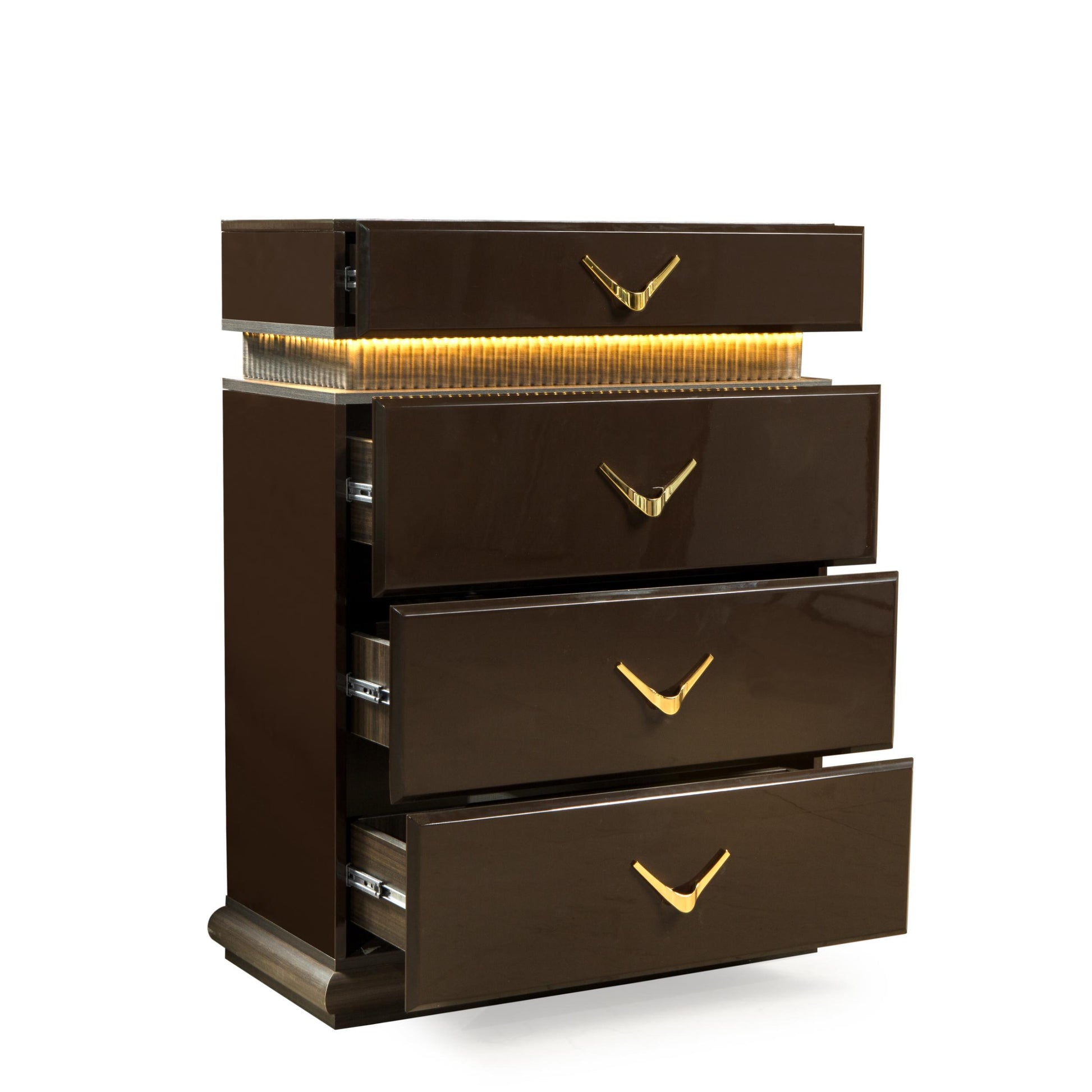 Dunhill Modern Style 4 Drawer Chest Made with Wood in brown-brown-bedroom-modern-solid wood+mdf-wood